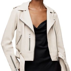 All Saints Balfern Leather Moto Jacket Used Size 8